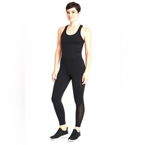 Bebe Y2K 90s Black Full Length Leggings with Sheer Mesh Side Panels Women’s S